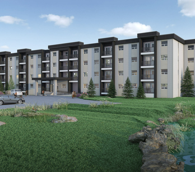 Nova Niven building exterior - New 2024 luxury apartment - Rent In Yellowknife