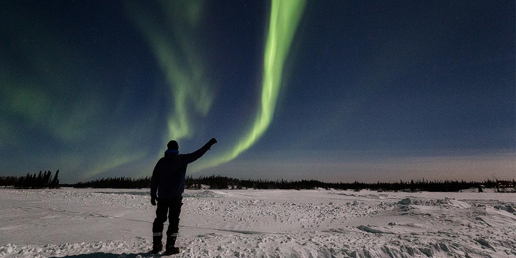 Beautiful view of the northern lights in Yellowknife nearby our new 2024 Luxury Apartment Buildings - Rent In Yellowknife