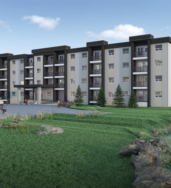 Nova Niven building exterior - New 2024 luxury apartment - Rent In Yellowknife